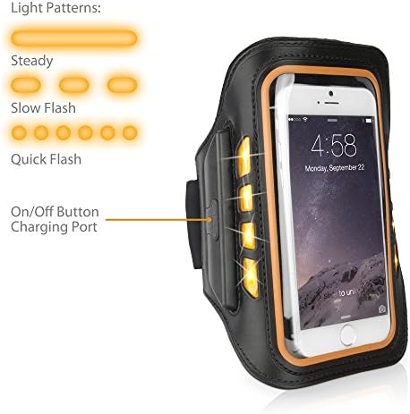 Case Boxwave Case for AT&T Обединете Pro 781S Mobile Hotspot - Jogbrite Sports Armband, Armband Security LED тркачи со висока видливост