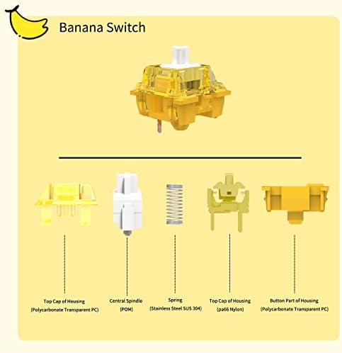 Прекинувачот за овошје од банана со овошје на Даидаи Ајаз | 3 пински 40gf сила тактилен прекинувач | Издржлив 80м MX прекинувач за механичка