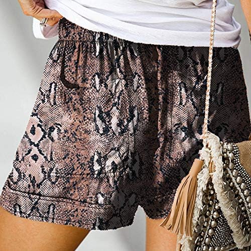 Вермерс врвови женски летни обични шорцеви плус големина на влечење еластична половината лабава шорцеви панталони со џебови