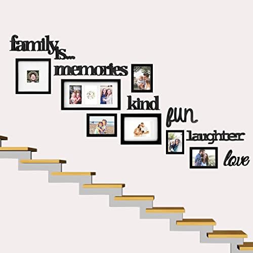 Здраво Лора Семејство Тема Тема Рамка за слика за декор на wallидови - Направено да прикаже три 4x6 фотографии - Подготвени да висат