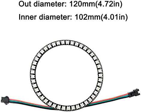 Sparkleiot 45 Битови WS2812 RGB LED Прстен СО SM2. 54-3P Жица, DC5V WS2812B 5050 ЦЕЛОСНА БОЈА LED СО Вграден Возач Светлина Индивидуални Адресирани
