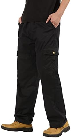 Лабави Панталони За Мажи Машка Мода Секојдневен Лабав Памук Плус Големина Џебни Панталони Со Врвки Кадифе Во Целина Малку