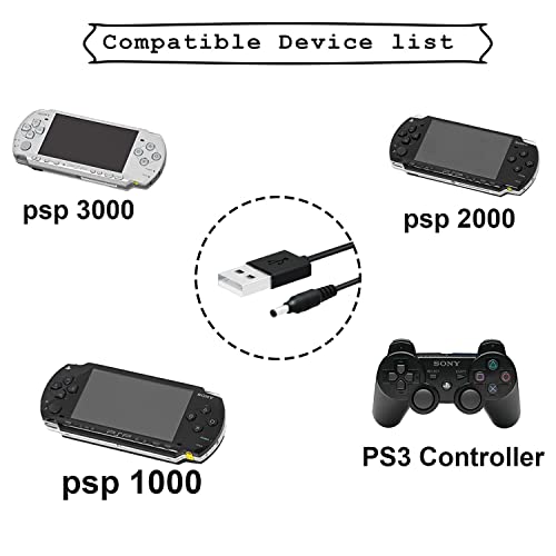 Замена PSP Кабел За Напојување Кабел За Полнач За Полнење Sony PSP 1000 2000 3000 Серија и Е-1000 USB Кабел За Полнење Кабел. Монитор,