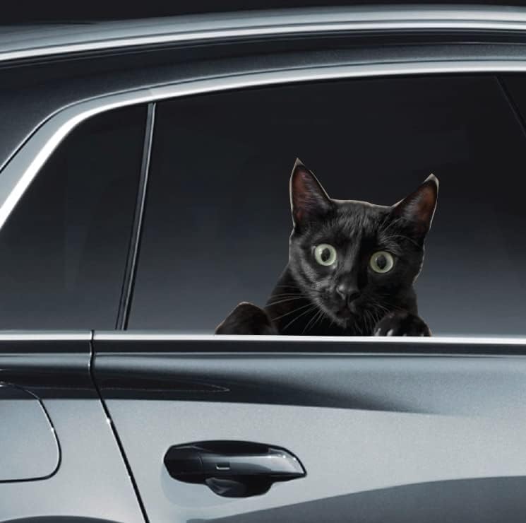 Налепници За Прозорци За Автомобили за мачки Смешни 3д Водоотпорни Налепници