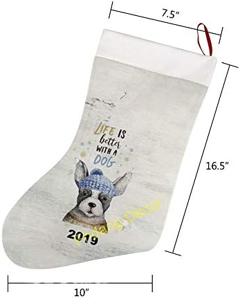 Ирваси Дедо Мраз Божиќни чорапи, големи Божиќни камиони, висечки чорапи за декорации за Божиќни семејни празници за забава, 10x16,5