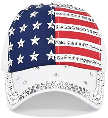 Американско знаме бејзбол капа за мажи, класичен низок профил прилагодлив големина унисекс стил извезена тато капа