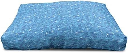 Амбесон Аква Дрвена куќа за кучиња, реална живописна илустрација на водна текстура свежина на океански базен површински бранови,