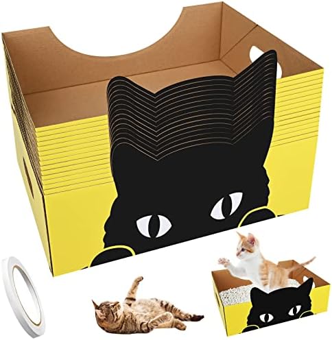 15 Пакувајте Кутија За Еднократна Употреба Кутија За Отпадоци Брзо И Лесно Отстранување Картонски Послужавник За Отпадоци За Мачки Со Мала Тежина Тава За Еднократн