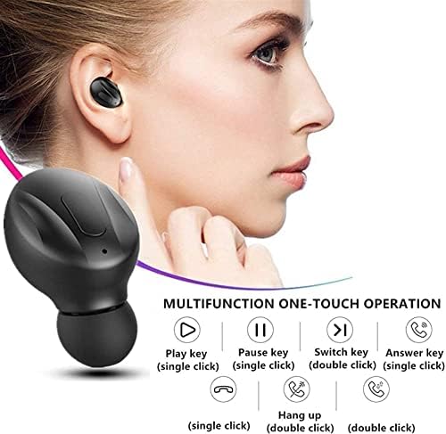 Hoseili ● 2022editionBluetooth Слушалки que.Bluetooth 5.0 Безжични Слушалки Во Уво Стерео Звук Микрофон Мини Безжични Слушалки Со Слушалки и Пренослив Случај За Полнење за iOS ANDROID КОМПЈ