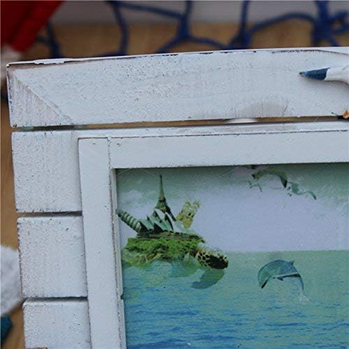 Наутичка тема дрвена фото рамка држач за сликање брод живот пловен декор на маса