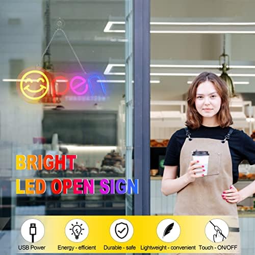 LED отворени знаци за бизнис - светли комбинации во боја Електричен неонски отворен знак за ресторани, продавници за малопродажба,