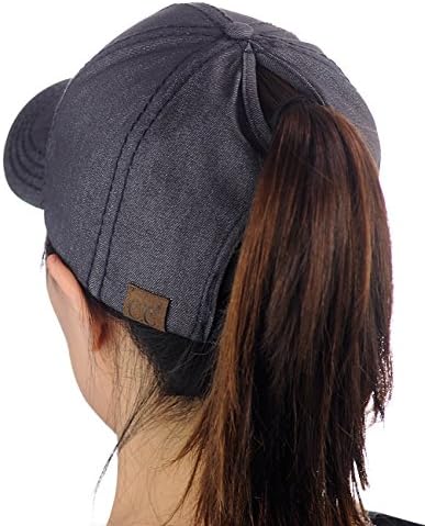 C.C PONYCAP неуредна висока висока пунџа, прилагодлива капа за памук за бејзбол капа