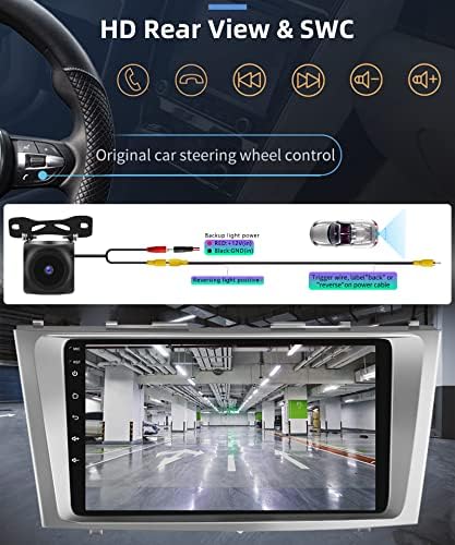 Rimoody Android Автомобил Стерео За Toyota Camry 2006-2011 Со Apple Carplay, 9 Инчен Екран На Допир Автомобил Радио СО GPS Навигација Bluetooth
