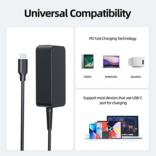 45W USB Type-C Charger Fit for Lenovo ADLX45YCC2D ADLX45YLC2A ADLX45YLC3A ADLX45YCC3A ADLX45YCC2A ADLX45YDC2A ADLX45YLC3D ADLX45YDC3D