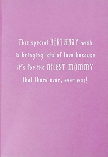 Поздрав картичка среќен роденден мама од дете дете со пеперутка - посакувам да донесете многу убов