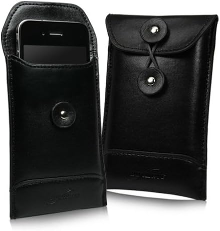 Case Boxwave Case за Huawei E5573S-320 Mobile WiFi Hotspot-Неро кожен плик, кожен стил на паричникот на паричникот за Huawei E5573S-320 Mobile