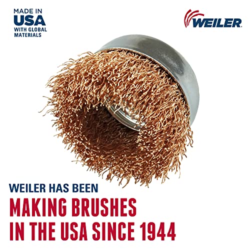 Вајлер 13231 3 Затегната четка за жица, .020 Бронзено полнење, 5/8 -11 UNC орев, направено во САД