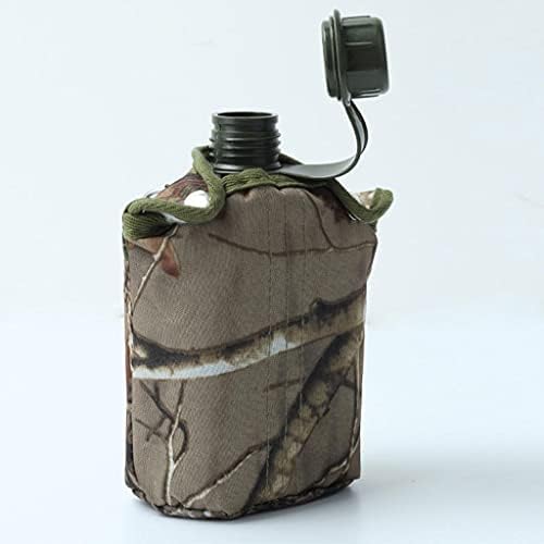 Воена армија WSSBK Зелена пластика 850мл вода за пиење шише кантина со покривка за крпа за патувања за кампување за кампување на отворено