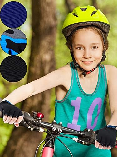 3 Пара Деца Половина Прст Ракавици Спортски Ракавици Нелизгачки Гел Ракавици За Деца Возење Велосипед Возење Велосипед