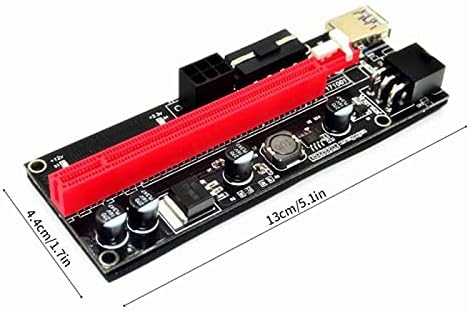 Конектори Ver009 USB 3.0 PCI -E Riser Ver 009S Express 1x 4x 8x 16x Extender Riser Adapter картичка SATA 15pin до 6 пински кабел за напојување