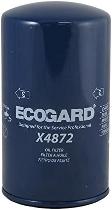 Ecogard X4872 Premium Spin-On Engine Oil Filter за конвенционално нафта одговара на Ford F-250 Super Duty 7.3L Diesel 1999-2003, F-350 Super Duty