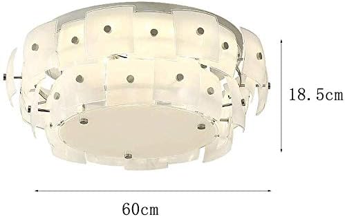 Тавански светло-тавански ламба декоративно стакло тркалезно фоаје ресторан Детска соба осветлување осветлување, 60х18,5 см