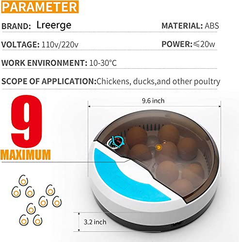 Инкубатор За Јајца lererge-со 9 Led Запален Тестер За Свеќи За Јајца И Уред За Контрола На Температурата Инкубација Со Еден Клуч