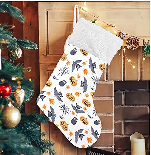 Алаза Божиќни чорапи за Ноќта на вештерките Класик Персонализирани големи декорации за порибување за семејни сезонски празници Декор 1 пакет,