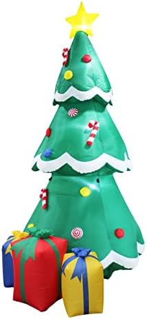 12 нозе висока огромна елка со starвезди и кутии за подароци осветлена декорација на забава за отворено домашно семејство, градинарски