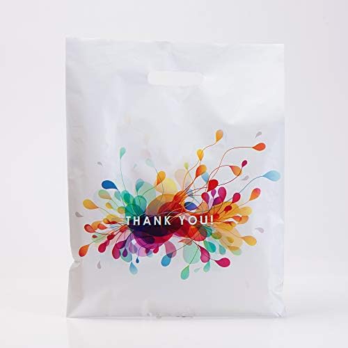 Ви благодариме торби за бизнис со рачки 12x15 - пластични торби за малопродажба за маица, бутик и торби за стоки