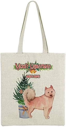 Божиќен lубител на кучиња подароци за помошници на Дедо Мраз, борови дрво со bellвона, кутии за подароци, торба за жена, смешна
