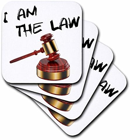 3Д Роуз Јас Сум Законот-Судија Гавел Со Звучен Блок Керамички Плочки Подлоги, Разнобојни