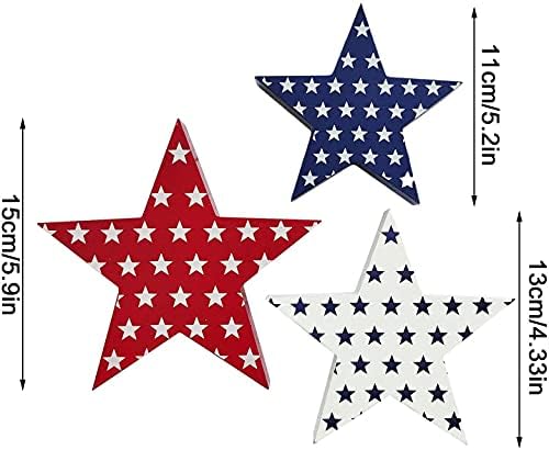 Соплус 3 парчиња Ден на независност Ден на дрвена starвезда потпишува патриотска дрвена starвезда патриотска starвезда хонорарна