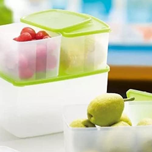 Реми Бенто кутија за ручек пластична контејнери за складирање храна за семејство, 4 парчиња со покривка, погодно за кујна чувајте свежи