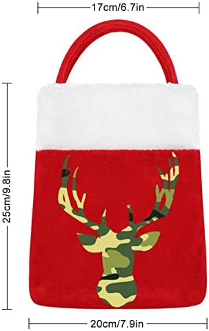 Камо Стрелаштво Елен Божиќни Чанти Симпатична Торбичка За Чување Торбички Џеб За Подарок За Бонбони Божиќно Дрво Виси Декоративно