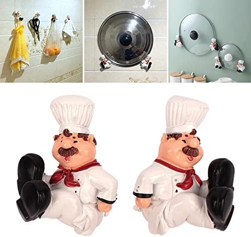 Leefasy 2x тенџере држач за готвење сад за садови за садови, тава за држач за држач, монтиран симпатичен дизајн смола прибор за