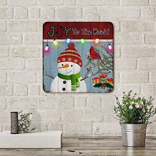 Божиќна снежна радост на светскиот гроздобер метален знак плакета метална уметност отпечатоци знак рустикален wallиден простор знак