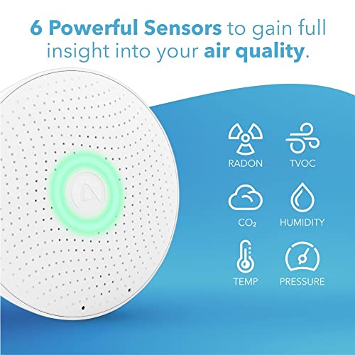 Airthings View Plus & Wave Plus - Монитор за квалитет на воздухот со повеќе простории со радон, PM 2,5, CO2, VOC, детектор за влажност и температура,