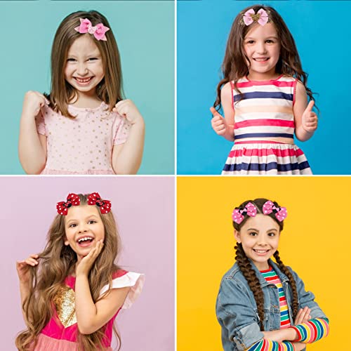 Коса лакови клипови за девојки: 8 парчиња глувче уши сјај принцеза Коса Додатоци декорација за деца жени обичај роденден
