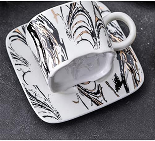 N/A црно -бела шема керамички кафе чај сет коска Кина црна и бела чајничка дрвена рамка чај за домаќинство
