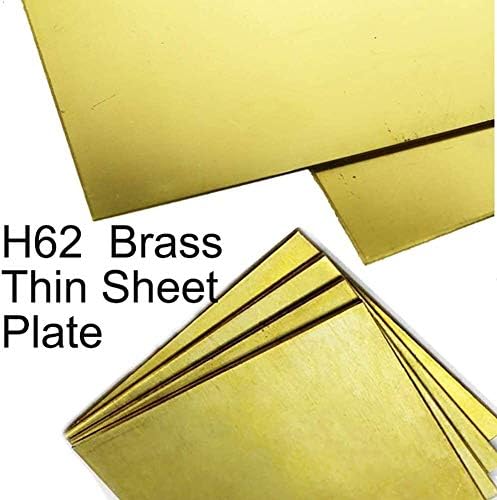 Месинг лист месинг лист златен филм Фолија плоча H62 DIY експеримент Дебелина од 0,5мм, ширина 300мм, долг 500мм/19. 68inch 1 парчиња