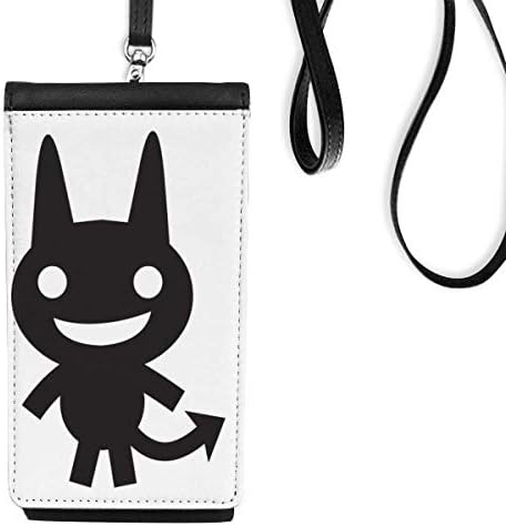 Лилјак среќен страв за Ноќта на вештерките уметност деко подарок моден телефон паричник чанта што виси мобилна торбичка црн џеб