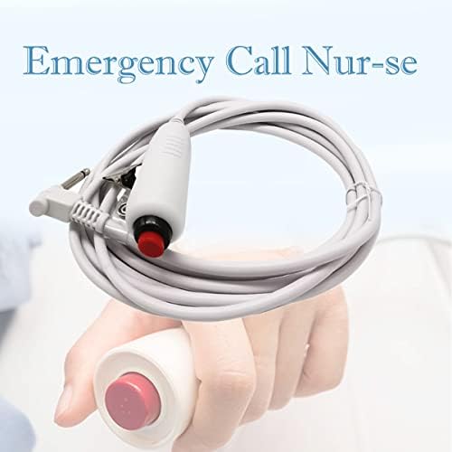 Издржлив кабел за повик за замена на медицинска сестра со моментално прекинувач за повици на црвено копче, приклучок од 3,5 мм, должина