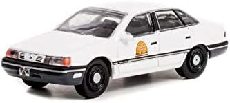 1990 Форд Бик Полицијата, Вајт-Гринлајт 42990а/48-1/64 Скала Диекаст Модел Играчка Автомобил