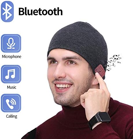 Bluetooth Beanie Капи, Божиќ Технологија Подароци За Мажи Жени, Безжична Музика Шапка Слушалки-Унисекс Зимски Плете Капа Слушалки Со