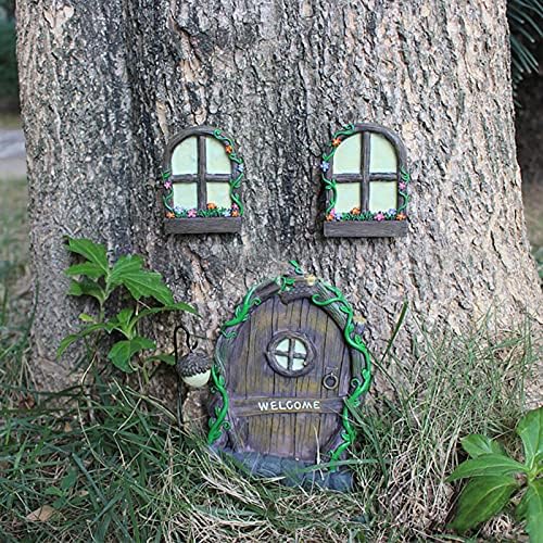 Тантиски интересни украси на смола Светлечки прозорци на вратата Поставете украси за рачно изработено занаетчиско дрво за занаетчиско дрво што
