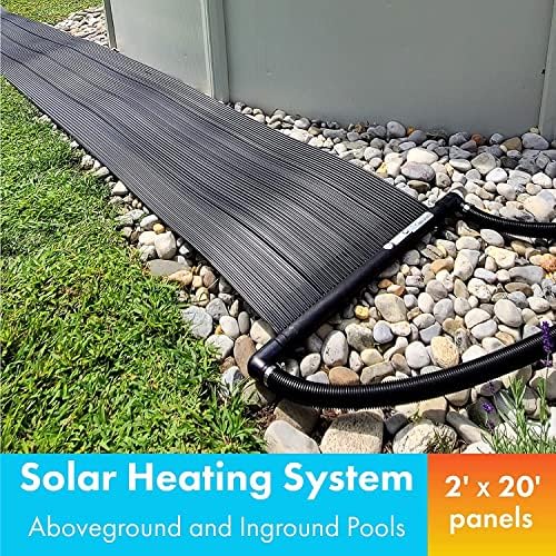 Сончевиот грејач на SunHeater, вклучува еден панел 2 'x 20, 10-годишна гаранција-систем за греење за надземни базени-ја зголемува