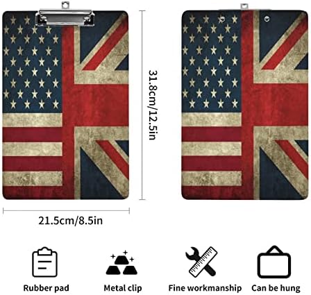Ретро Американец И Знамето На Унијата Јаскек Акрилна Таблата Со Исечоци Преносни Табли За Клипови Со Метална Табла Со Низок Профил За Домашна