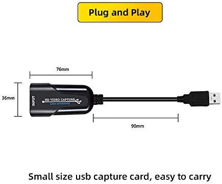 Картичка за Снимање видео 1080p 60fps HDMI ДО USB2. 0 УВЦ Целосни HD Картички За Снимање Со Стабилен Кабел за Стекнување Со Висока дефиниција,