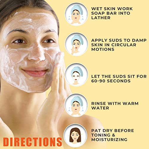 10% Сулфур Сапун Чистење бар За Лице &засилувач; Тело - Сите Природни Чистење На Лицето За Акни, Мрсна Кожа – Лекување На Кожата